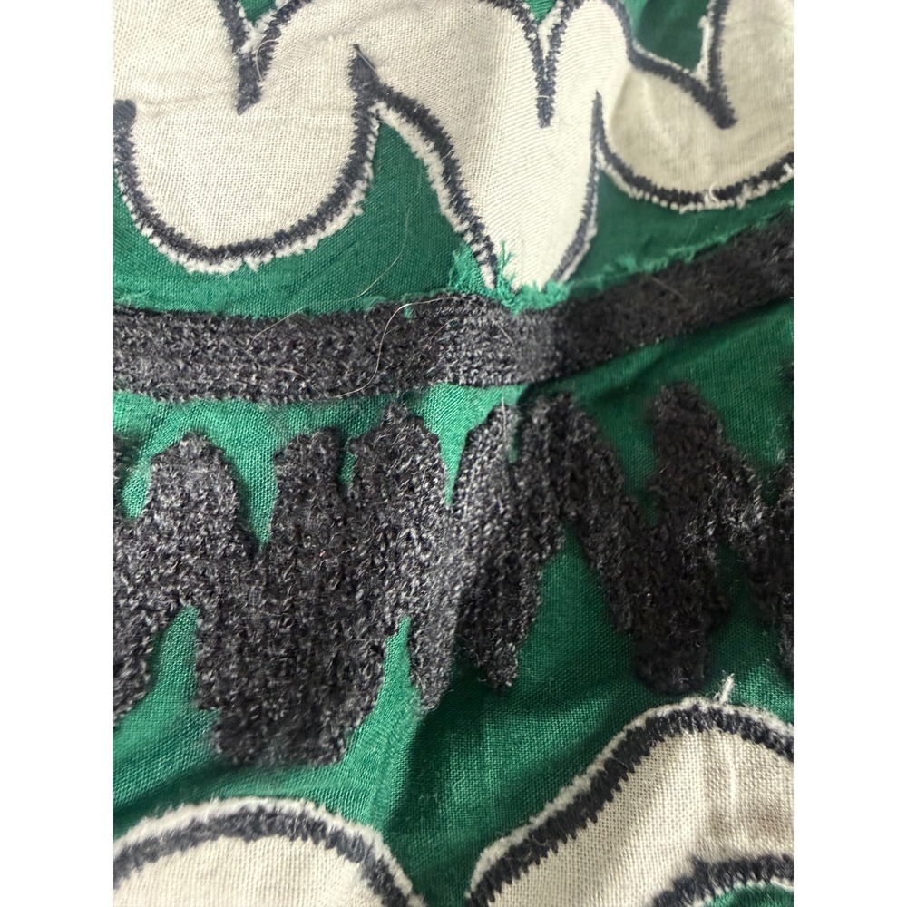 Sea New York Green Embroidered Floral Midi Skirt Boho Tiered Ruffle Women Size S - Picture 5 of 9